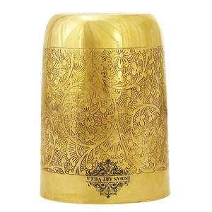 แก้วลายใบไม้ทองเหลืองนูนสำหรับจัดเก็บและดื่มขนาด300มล. ของ Andianartvilla - Product Image 4