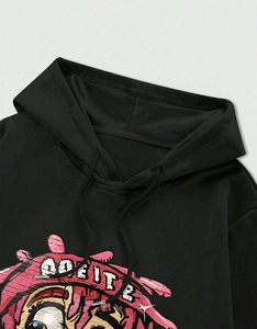 OEM ODM personalizado hombres Rhinestone sudaderas con capucha DTG DTF sublimación sudadera Streetwear pulóver ropa Casual - Product Image 4