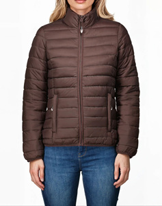 Chaqueta acolchada con cremallera ecológica a prueba de viento Indemand para mujer, chaqueta especial de invierno ligera y elegante con parches personalizados - Product Image 6