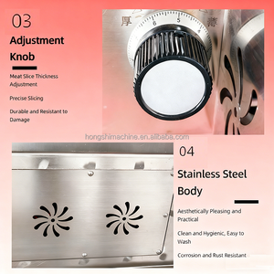Machine de découpe de viande commerciale automatique en acier inoxydable pour la découpe de viande fraîche, la découpe en bandelettes de bœuf, de <span class=keywords><strong>poulet</strong></span>, usine de transformation de la viande - Product Image 5