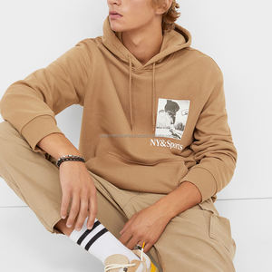 Sudadera con capucha de algodón para hombre, ropa de marca con logotipo personalizado de 500GSM y 600GSM - Product Image 3