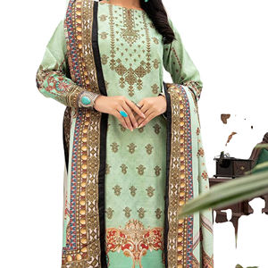 Salwar Kameez ชุดเดรสสนามหญ้า Patiyaia,ชุดสูทพร้อมคอปัก3ชิ้นเลือกขนาดที่กำหนดเอง - Product Image 1