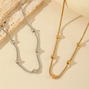 2025 nuevo collar hecho a mano S925 directo India cadenas de cuentas de oro diamante perla estilo Vintage chapado en oro fabricación de joyas permanentes - Product Image 4