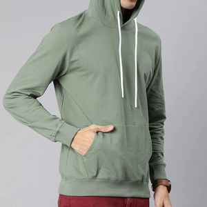 Nouveau pull grande taille sweat à capuche homme 100% coton solide hiver haute qualité personnalisé polaire coupe régulière - Product Image 2