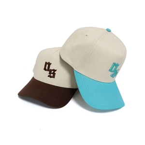 OEM Manufacturer Two Tone Golf <b>Hat</b> Custom Logo 5 Panel Embroidery Cap Vintage Cotton Golf Accessories Sweat-Wicking Inner <b>Band</b> - Product Image 2