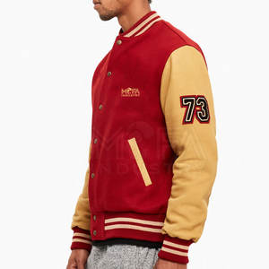 Logo personnalisé veste Letterman pour hommes équipes et écoles laine et cuir PU matériel OEM fabricant approvisionnement - Product Image 6