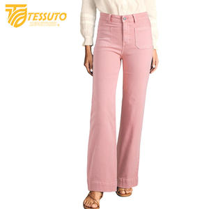 Pantalon cargo taille haute pour femme Jeans en denim taille haute élégants - Product Image 2