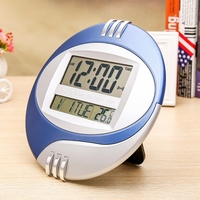 Affichage numérique de la température horloge électronique murale LCD calendrier Moderne LED support montre muette de décoration de bureau à domicile