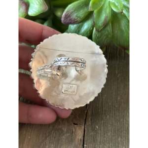 Navajo Handmade Multi Stone <b>Sterling</b> <b>Silver</b> Butterfly Cluster <b>Ring</b> Boho Bezel Set <b>Adjustable</b> - Product Image 5