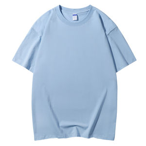 100% t Shirt Coton Lourd 300 Grammes T-shirt Surdimensionné Goutte D'épaule Streetwear Blanc Mock Rib Neck Tshirt - Product Image 2