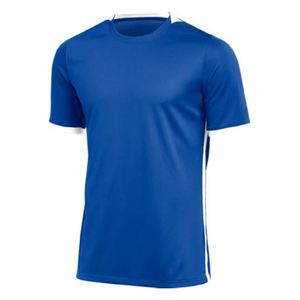 Camiseta de fútbol de baja MOQ para hombre, tela de poliéster, malla transpirable personalizada, camiseta de fútbol con diseño de Color sólido de secado rápido - Product Image 2