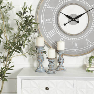 Ensemble de 2 chandeliers rustiques en bois de manguier parfaits pour les décorations de maison de style antique et les centres de table en bois naturel - Product Image 3