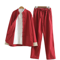 Ensemble de vêtements traditionnels chinois Tang en gros – Tenue décontractée unisexe pour arts martiaux, extensible, respirante et légère