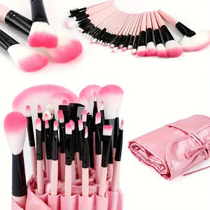 Juego de Brochas de Maquillaje Myrva, 32 Piezas, Pelo Sintético, Mango de Plástico con Estuche, para Maquillaje Facial, Aplicación de Base - Product Image 1