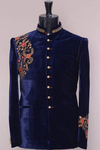 NEW--STYLISH, Indo-occidental, Sherwani con pantalón, bordado de eshan y ZARI para fiesta India/paquistaní y vestido de boda, 2021 - Product Image 6