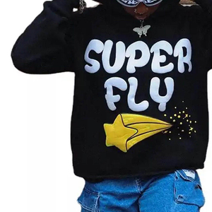 Moda Pullover Hoodies OEM Logo Sudaderas para Hombres Mujeres Unisex Fleece Streetwear Ropa al por mayor a granel - Product Image 3
