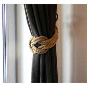 Restaurante borla cortina Holdbacks Tiebacks para interior y exterior cortina Tie Holding con gancho de cuerda Material pesado producto - Product Image 4