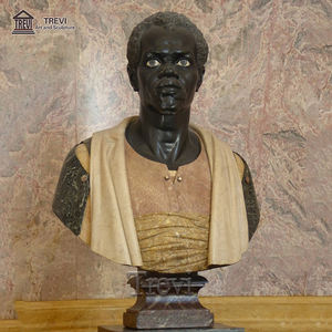 Haute Qualité Décoration <span class=keywords><strong>Pierre</strong></span> Naturelle Sculpté Marbre Figure <span class=keywords><strong>Africaine</strong></span> Buste Sculpture <span class=keywords><strong>Statue</strong></span> - Product Image 4