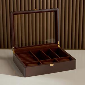 <b>Wooden</b> Jewelry Box Multi-Functional Sleek Decorative Storage Piece Adds Luxury And Versatility For Gift Display Or Organization - Product Image 5