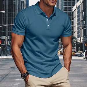 Directo de fábrica, personalizado, para hombre, para camiseta Polo, alta calidad, transpirable, 100% algodón, de talla grande, patrón sólido, diseño liso personalizado - Product Image 5