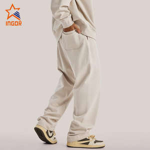 Großhandel Hochwertige <span class=keywords><strong>Custom</strong></span> Label Baumwolle Straight Leg Baggy Men Jogging hose - Product Image 6