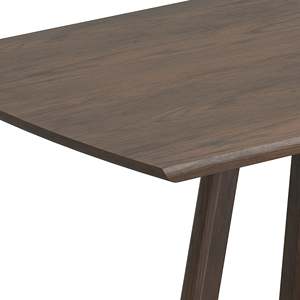 Table à manger minimaliste en bois massif, rectangulaire, 4 places, mobilier de salle à manger moderne, design stable - Product Image 6