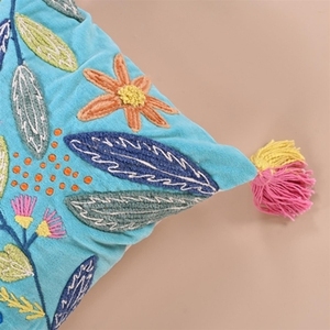 Luxury <b>45x45</b> cm Beautifully Embroidered Cotton <b>Cushion</b> <b>Covers</b> Sustainable Azo-Free Decorative Pillows Best Wholesale - Product Image 2