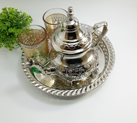 Théière marocaine en argent artisanale, service à thé fait main, petite théière, pots marocains faits à la main, NOUVEAU, OEM disponible, 10