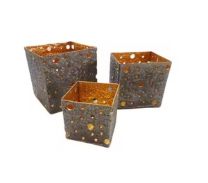 Portavelas Cuadrado para Velas Votivas, Decoración Navideña de Metal de Alta Calidad, Decoración para el Hogar - Product Image 1