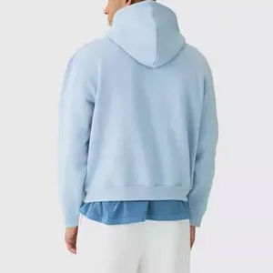 Nueva llegada de algodón personalizado francés Terry Drop Shoulder Boxy Fit Oversized Pullover Hoodies - Product Image 2