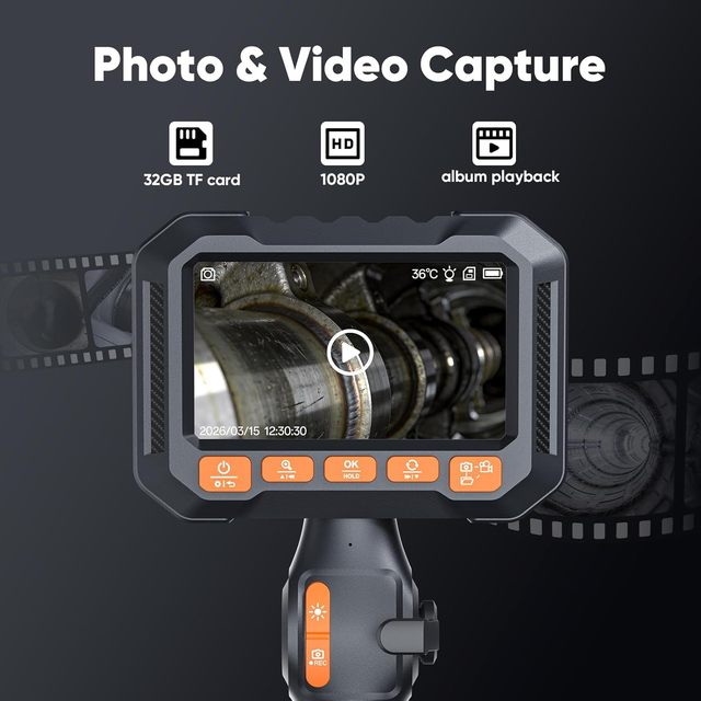 Factory Wholesale Industrial Electronics Endoscope Borescope 360° 2-Ways 4.3Inch IPS Screen Repair Tool Full HD Endoscope Camera