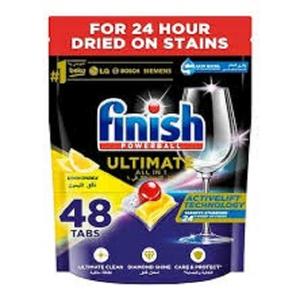 Tablettes nettoyantes pour lave-vaisselle Finish In Wash 3s nettoient votre machine tout en lavant vos vaisselle pour un résultat supplémentaire - Product Image 1