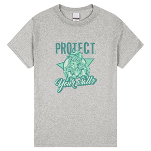 เสื้อยืดคอกลมผ้าคอตตอนถักสำหรับผู้ชายเสื้อระบายอากาศไซส์ใหญ่พิเศษพิมพ์ลาย - Product Image 2