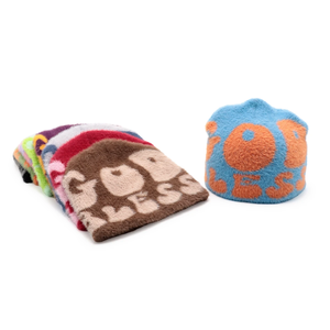 OEM & ODM Custom Winter Jacquard Knit Mohair Beanies <b>Hats</b> <b>Fluffy</b> Fur Fuzzy Furry for Travel - Product Image 4