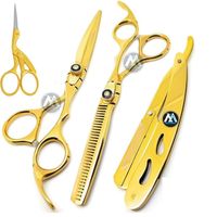 Ciseaux de coupe de cheveux professionnels pour ensemble de ciseaux de texturation amincissants de coiffure de salon de coiffure
