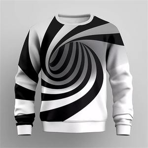 ใหม่เสื้อสเวตเตอร์คอกลมลายกราฟิกสำหรับผู้ชายเสื้อทรงหลวมแฟชั่นสำหรับเด็กเสื้อผ้าดีไซน์เนอร์ชายโอเวอร์ไซส์ขายส่ง3D - Product Image 3