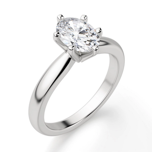 Anillo de compromiso solitario de moissanita para mujer, nuevo diseño, corte ovalado, Plata de ley para fiesta de regalo de boda - Product Image 2