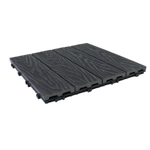 Modern Outdoor Patio Interlocking <b>Deck</b> Tiles 3D Embossed Wood Look Anti-Slip Waterproof Composite Flooring for Backyard Garden - Product Image 1