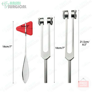 Tenedor de afinación de Solfeggio sagrado radical de 9 piezas de alta calidad con bolas de colores de Hasni Surgical - Product Image 6