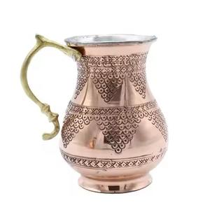 Tasse brillante en cuivre fabriquée à la main de qualité supérieure ajoutant une sophistication et un luxe intemporels à chaque gorgée - Product Image 6