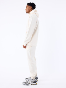 Conjunto Deportivo con Capucha y Cremallera para Hombre, Color Sólido, Ropa Deportiva Informal, Sudadera de Manga Larga y Pantalones Blancos Transpirables para Otoño - Product Image 2