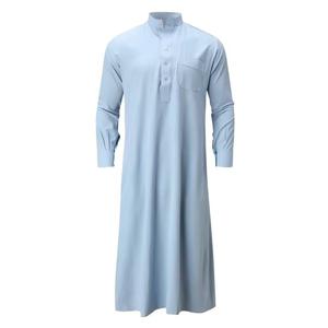 Robes Kaftan Musulmanes Vêtements Islamiques Robes Longues Vintage Loisirs Manches Longues Col Debout Jubba Thobe - Product Image 3