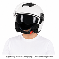 Casque de moto demi-face de luxe avec rembourrage souple, fermeture rapide, matériau ABS imperméable pour les jeunes et les trajets quotidiens toutes saisons