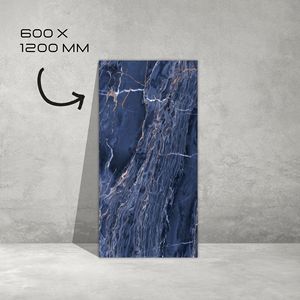 Suelo moderno Azulejos de color azul Mejoras para el hogar Encimera de suelo Baño Vestíbulo 60x120 60x60 80x160 Porcelana Cerámica CE - Product Image 1