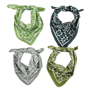 Pañuelo Cuadrado Informal de Algodón 100% con Estampado Floral Hecho a Mano, para Mujer, Duradero y Transpirable - Product Image 5