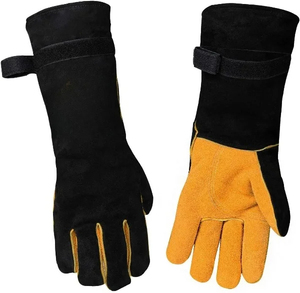 Gants de sécurité professionnels pour four barbecue soudage MIG TIG résistant au feu et à la chaleur Protection contre les coupures en cuir essentiel du soudeur - Product Image 4