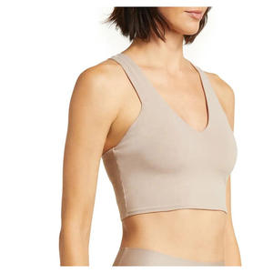 Sujetador deportivo cómodo y transpirable para mujer, diseño Simple antiarrugas, espalda cruzada de alto soporte, Spandex de secado rápido/Frente de tela de nailon - Product Image 2