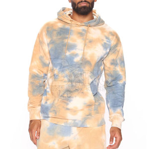 เสื้อฮู้ดดี้ไซส์ XS ผลิตจากโรงงาน ลายมัดย้อม สไตล์พรีเมียม ผ้าฝ้ายผสมโพลีเอสเตอร์เนื้อนุ่ม กันลม พิมพ์ลายเรียบ ผ้าฟลีซ เหมาะสำหรับฤดูใบไม้ร่วง สำหรับผู้ชาย - Product Image 1