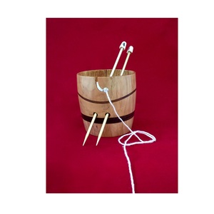Top trending dusty brown <b>knitting</b> storage <b>bowl</b> Indian Artisans Handcrafted wooden table decoration <b>knitting</b> yarn storage holder - Product Image 1