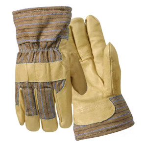 Guantes DE SEGURIDAD reflectantes canadienses de primera calidad Cuero de grano de búfalo Certificado CE 11 oz Anti-Vibración Antiestático Cómodo - Product Image 6